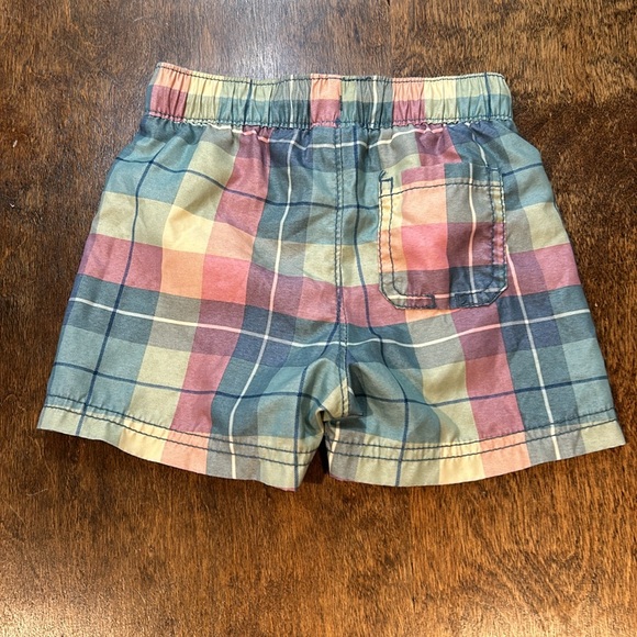 Old Navy Boys Plaid Swim Trunks - Swimsuit Shorts with Elastic Waistband - Picture 6 of 13